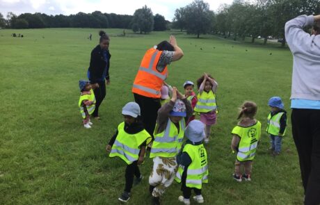 Nursery children on trip to Streatham Common