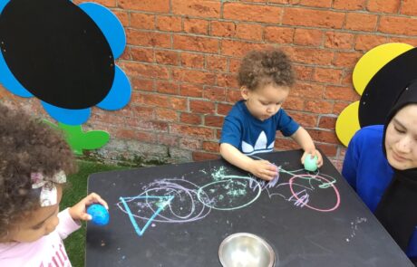 Outdoor chalk drawing