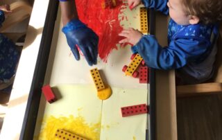 Using blocks for stamping and painting